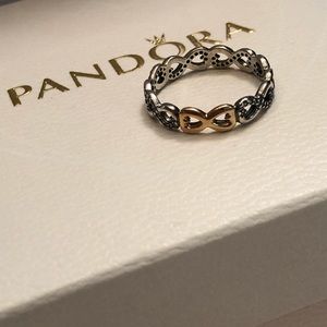 Pandora Two Tone Infinity Ring